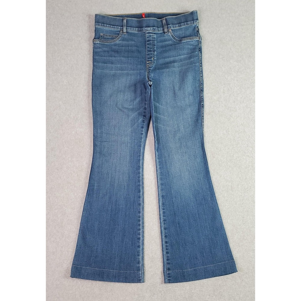 Spanx Jeans Womens XL Blue Vintage Indigo Flare‎ High Rise Shaping Stretch